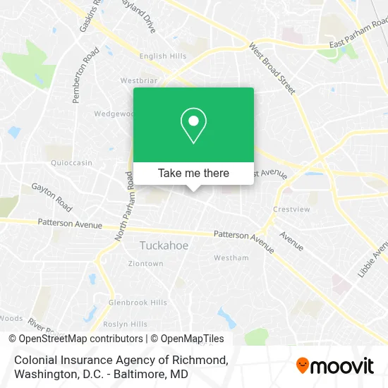 Colonial Insurance Agency of Richmond map