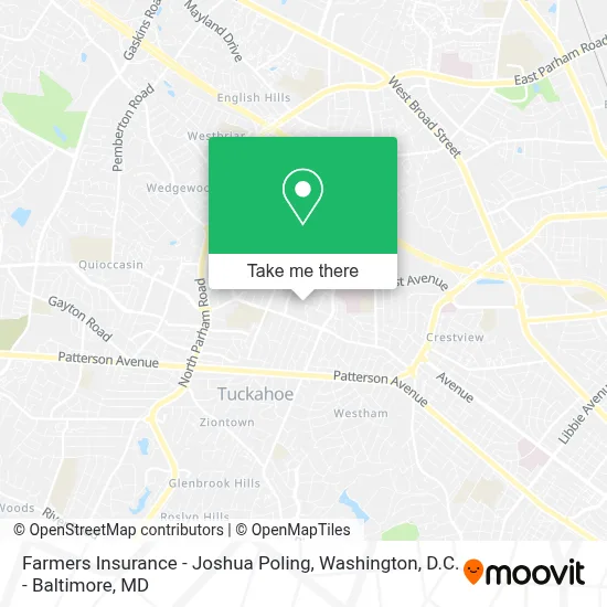 Farmers Insurance - Joshua Poling map