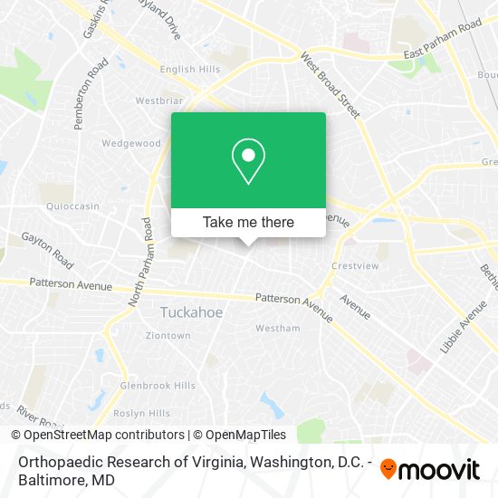 Orthopaedic Research of Virginia map