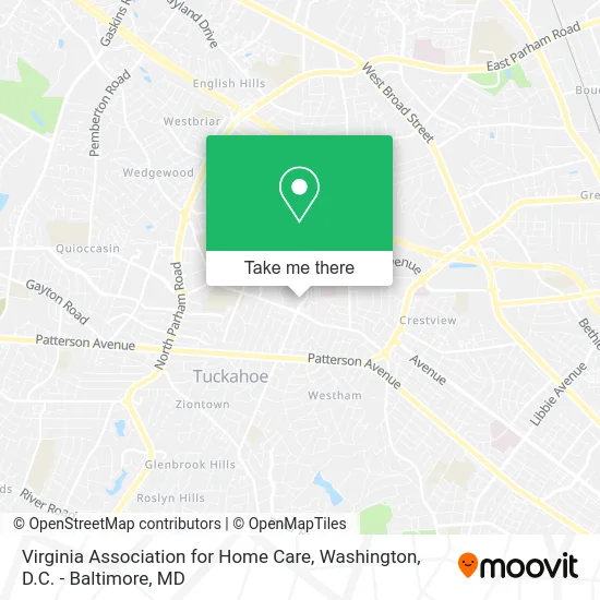 Virginia Association for Home Care map