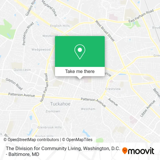 The Division for Community Living map