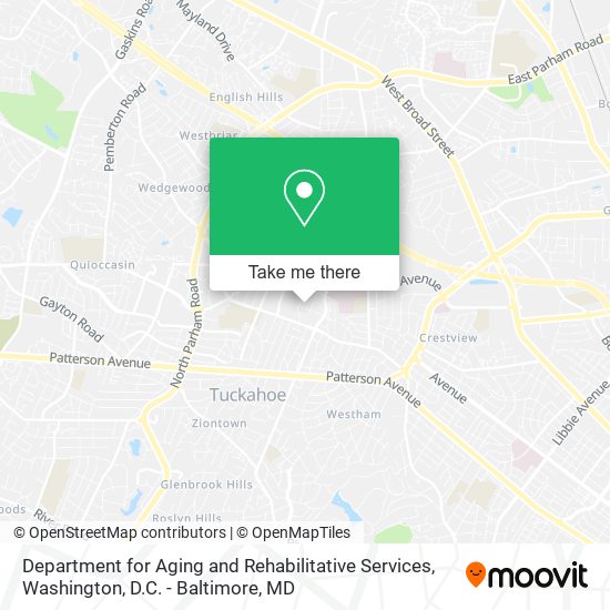 Department for Aging and Rehabilitative Services map