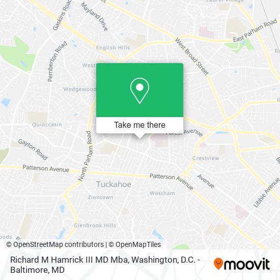 Richard M Hamrick III MD Mba map