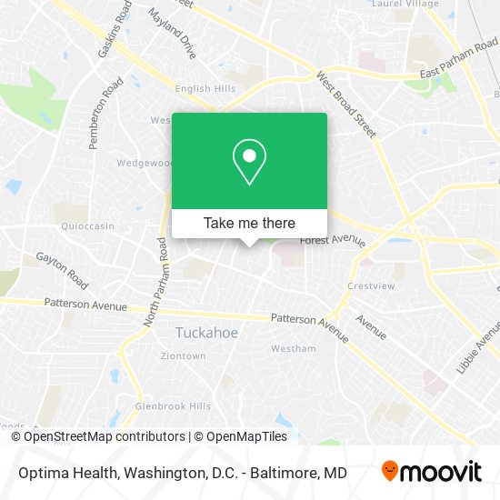 Mapa de Optima Health