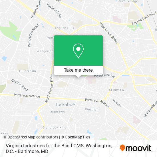 Mapa de Virginia Industries for the Blind CMS