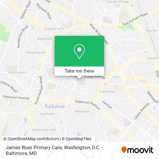 Mapa de James River Primary Care