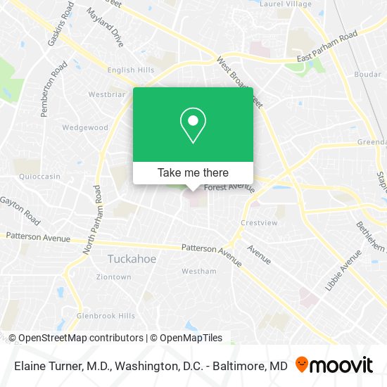 Elaine Turner, M.D. map