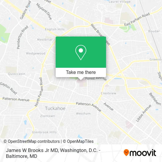 James W Brooks Jr MD map