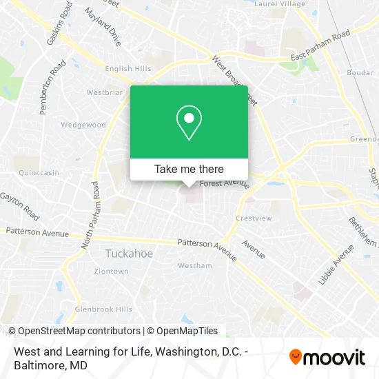 West and Learning for Life map