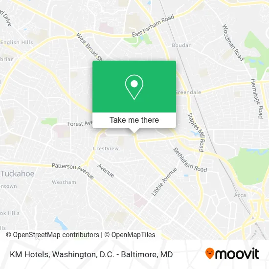 KM Hotels map