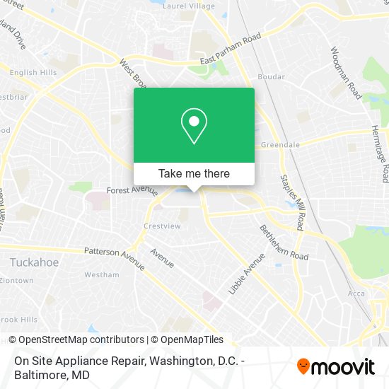 Mapa de On Site Appliance Repair
