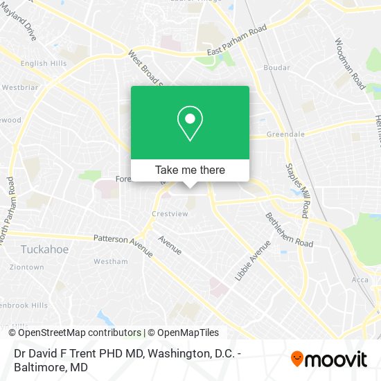Dr David F Trent PHD MD map