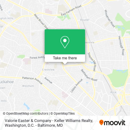 Valorie Easter & Company - Keller Williams Realty map