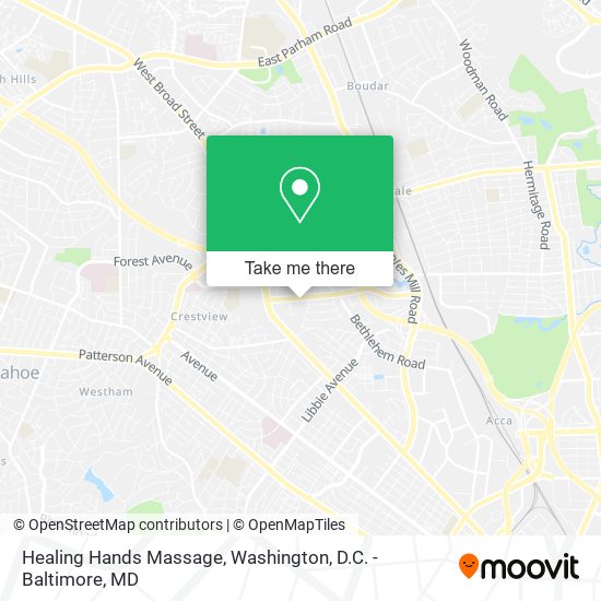 Healing Hands Massage map
