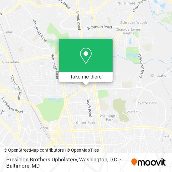 Presicion Brothers Upholstery map