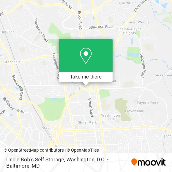 Uncle Bob's Self Storage map