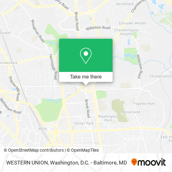 WESTERN UNION map