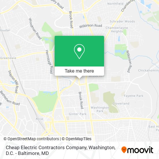 Cheap Electric Contractors Company map