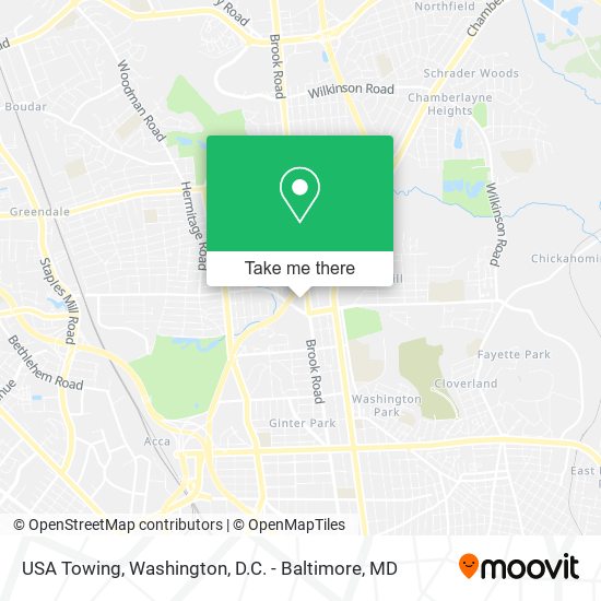 Mapa de USA Towing