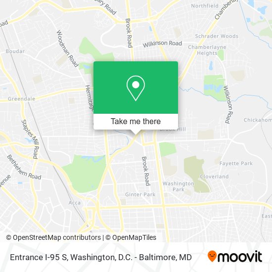 Mapa de Entrance I-95 S