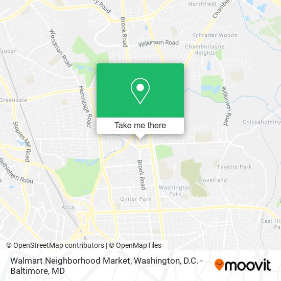 Mapa de Walmart Neighborhood Market