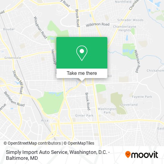 Simply Import Auto Service map