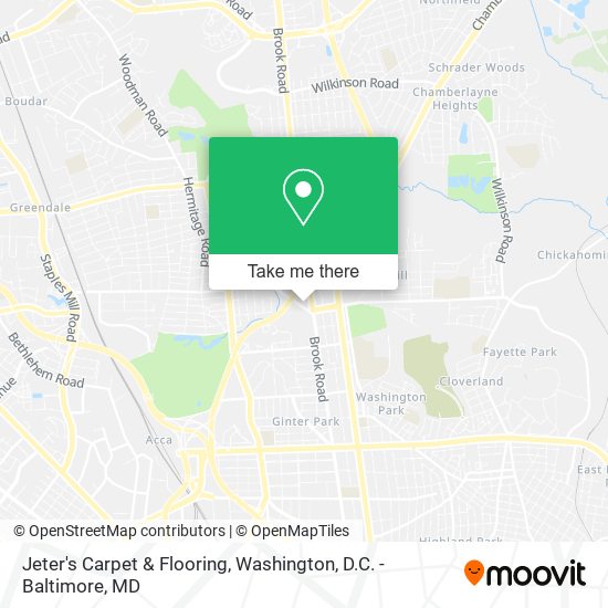 Jeter's Carpet & Flooring map