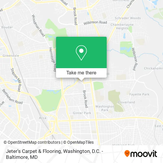 Jeter's Carpet & Flooring map