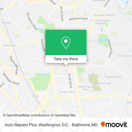Auto Repairs Plus map