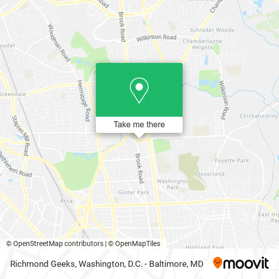 Richmond Geeks map