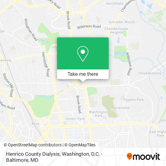 Mapa de Henrico County Dialysis