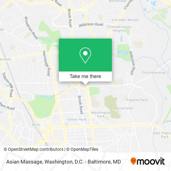 Asian Massage map
