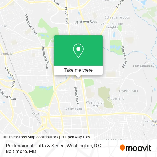 Professional Cutts & Styles map