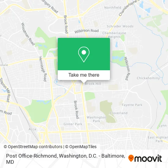 Post Office-Richmond map