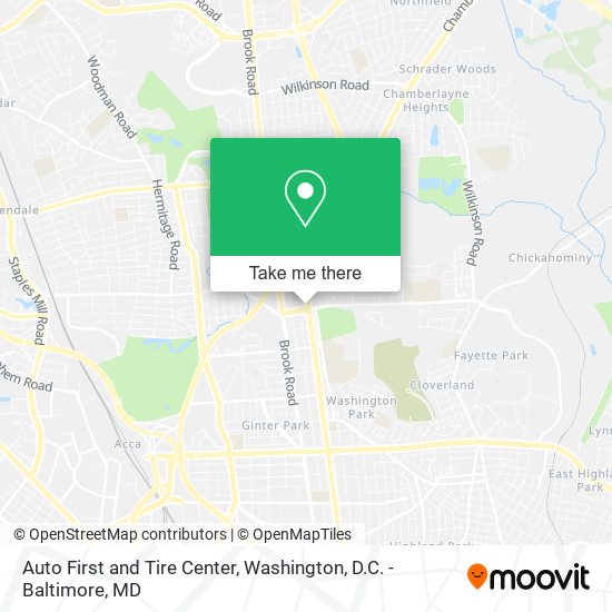 Auto First and Tire Center map