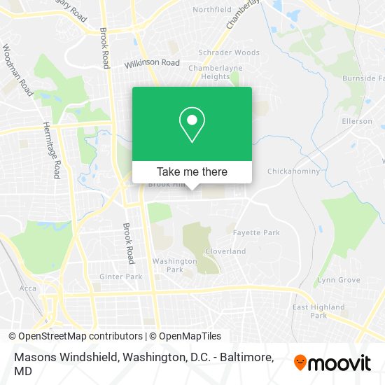 Mapa de Masons Windshield