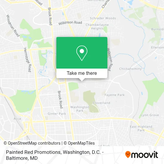 Painted Red Promotions map