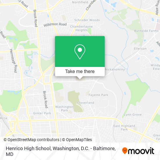Henrico High School map