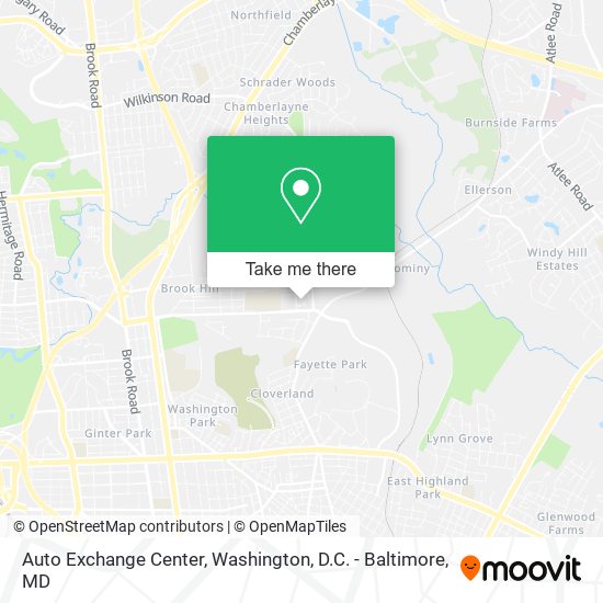 Mapa de Auto Exchange Center
