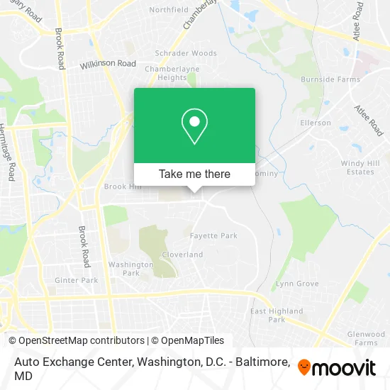 Auto Exchange Center map