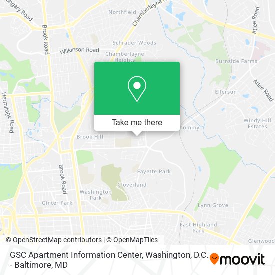 GSC Apartment Information Center map