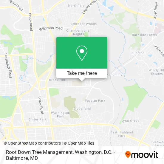 Root Down Tree Management map