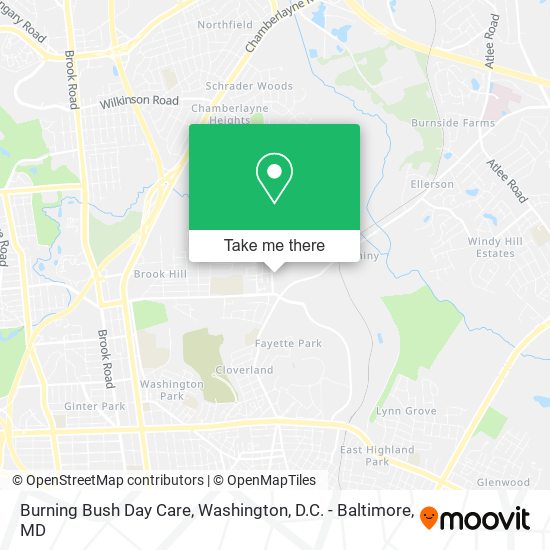 Mapa de Burning Bush Day Care