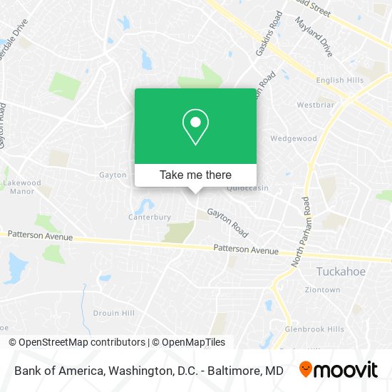 Bank of America map
