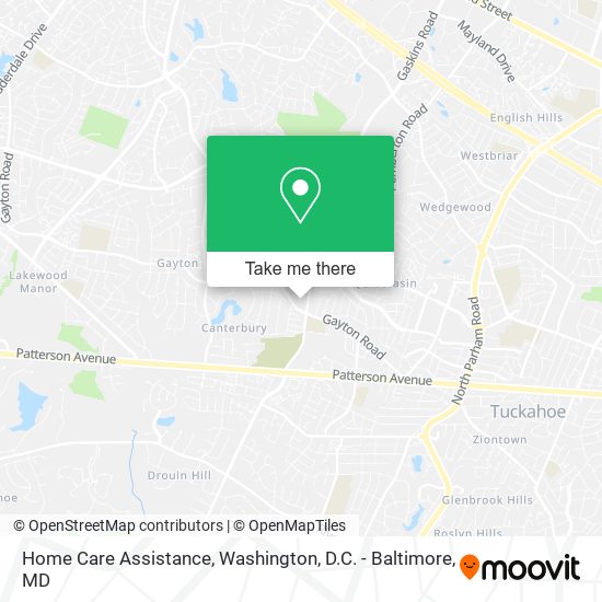 Home Care Assistance map