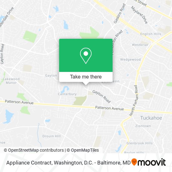 Appliance Contract map