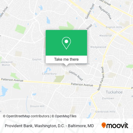 Provident Bank map