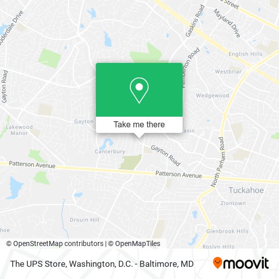 The UPS Store map