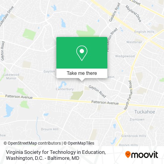 Virginia Society for Technology in Education map