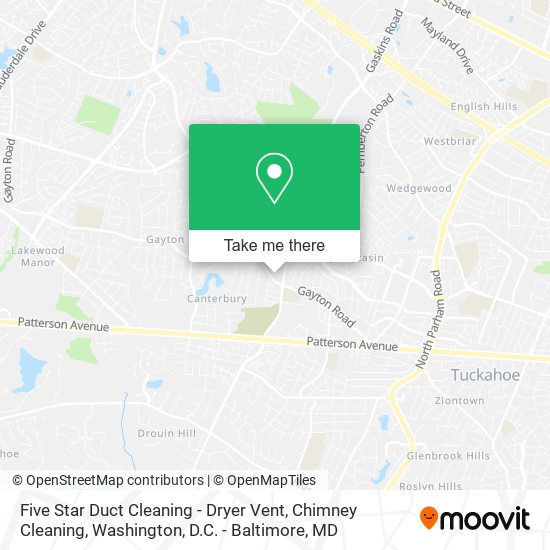 Five Star Duct Cleaning - Dryer Vent, Chimney Cleaning map